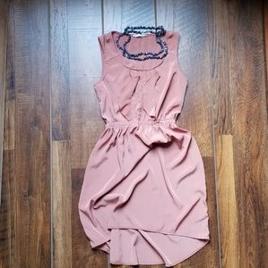 Peach High Low Dress